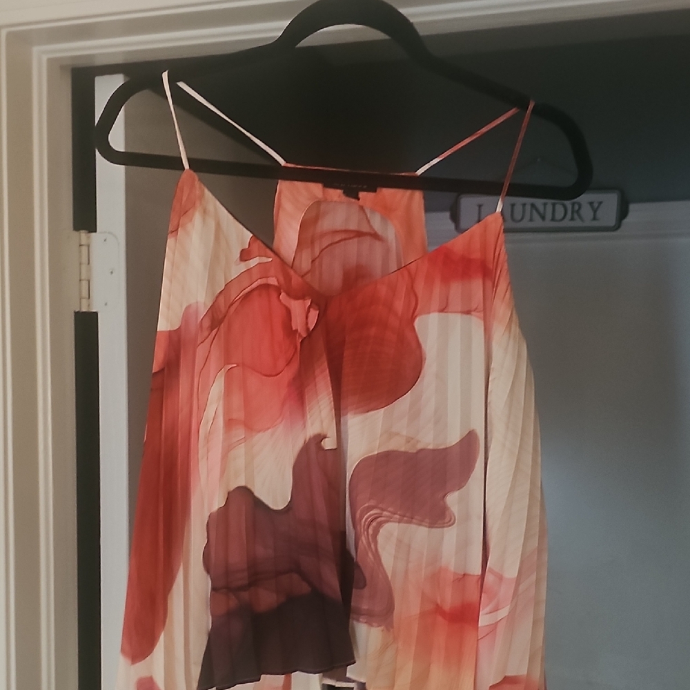 Express Red and Pink Camisole Top